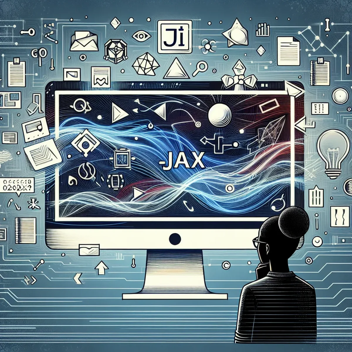 Illustration of AJAX interaction in web development