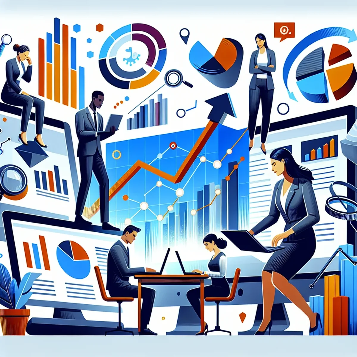 A detailed view of an analytics dashboard showing various metrics
