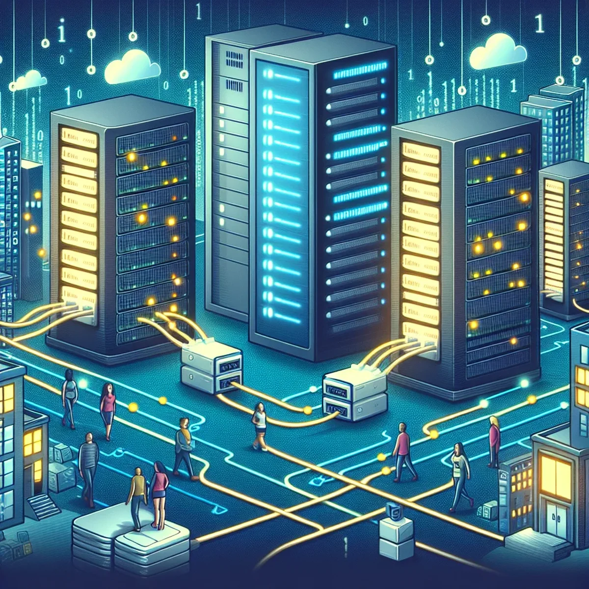 Illustration of a global CDN distributing content