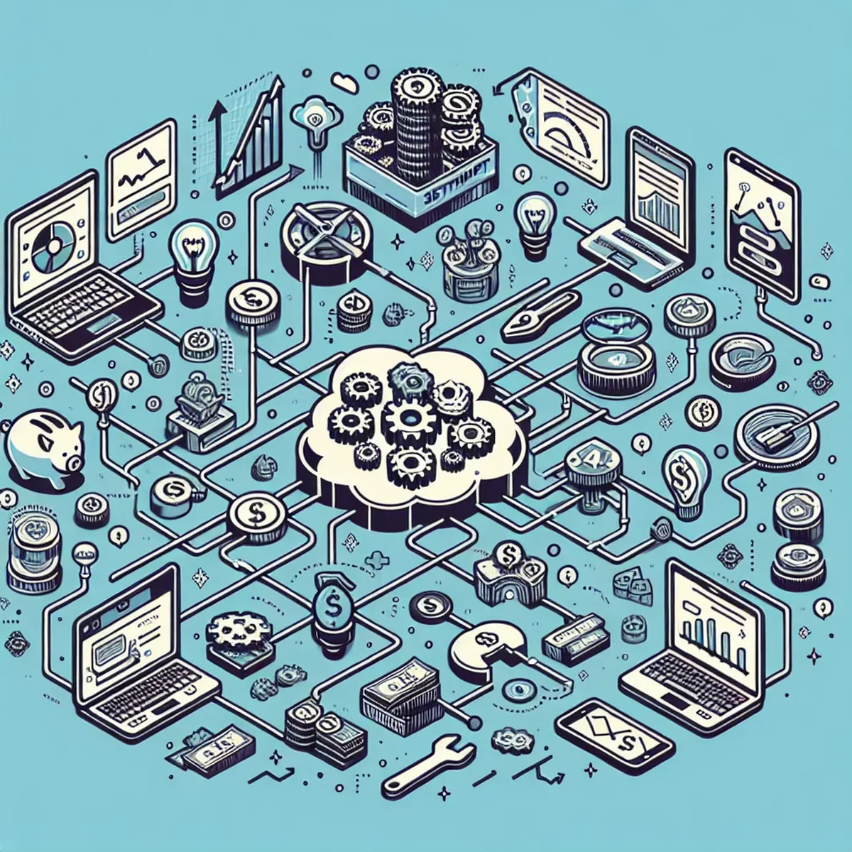 Graphic illustration of a global Content Delivery Network