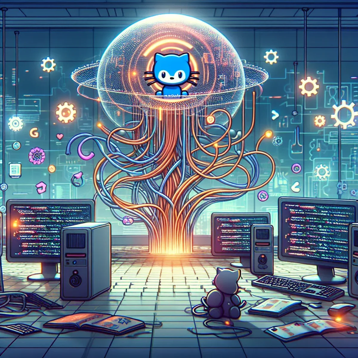 Illustration of continuous deployment workflow with GitHub Actions