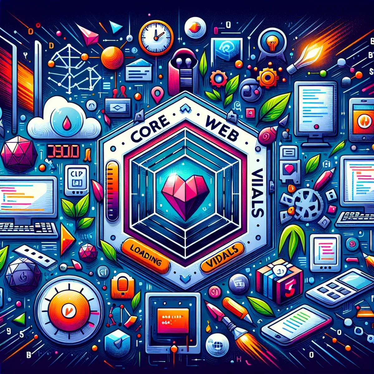 A detailed chart displaying Core Web Vitals metrics