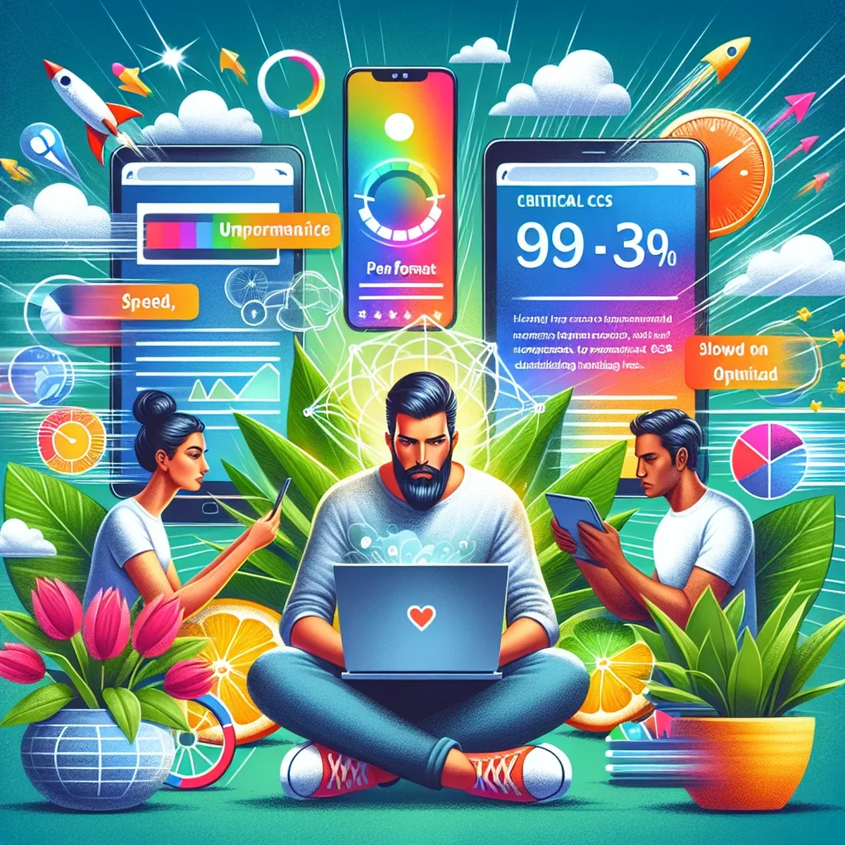 A chart showing the impact of Critical CSS on website load times