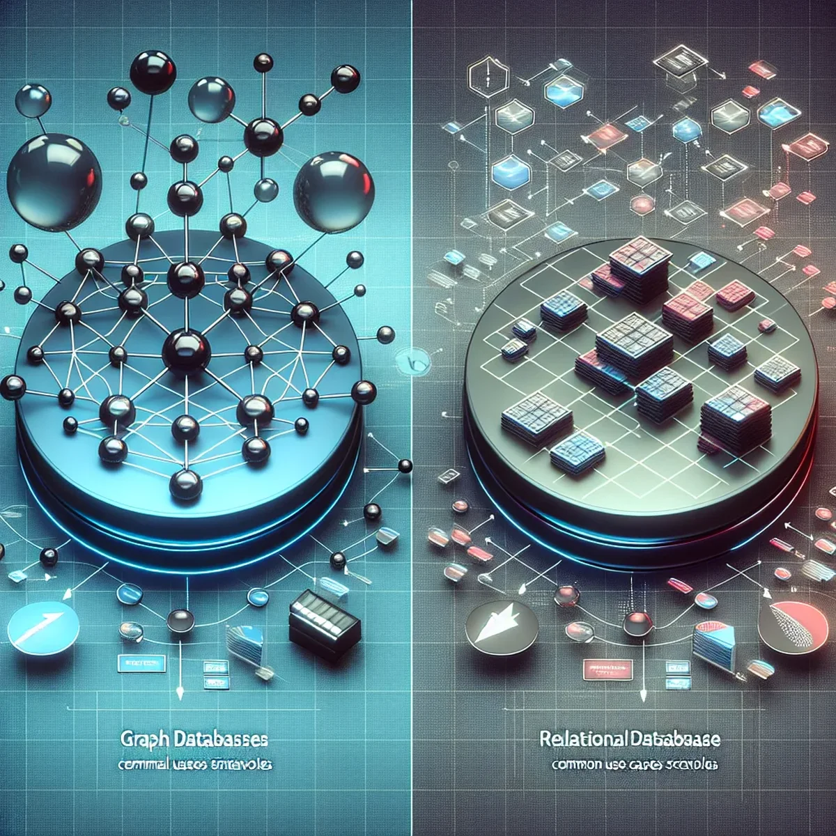 Illustration of graph and relational databases connectivity
