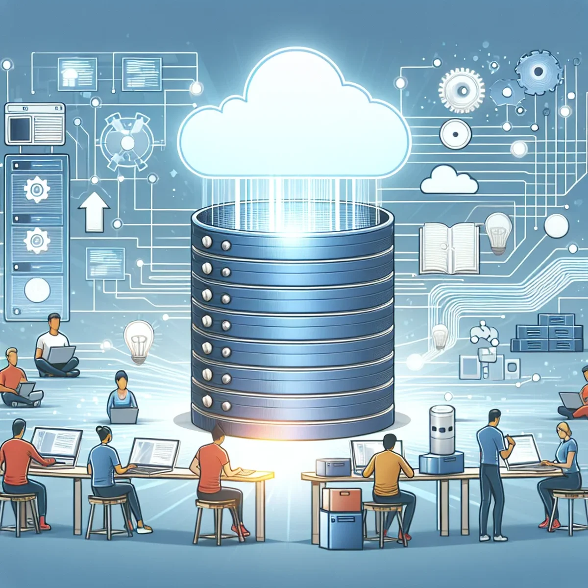 Digital data repository visualization on a computer screen