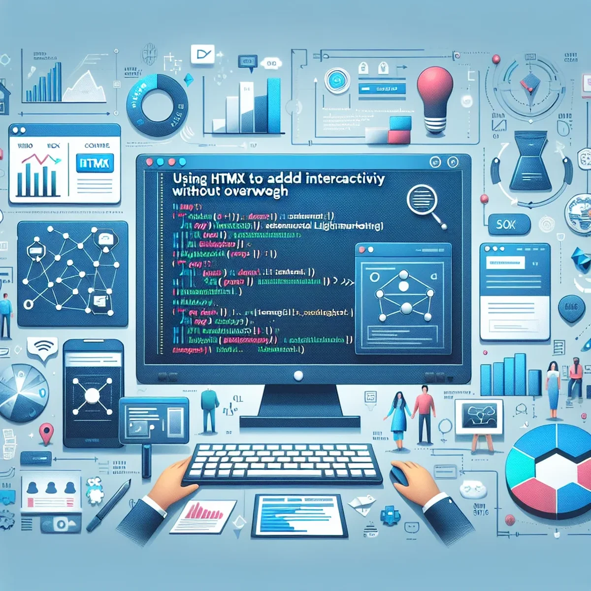 Illustration of a digital sitemap connecting various website pages