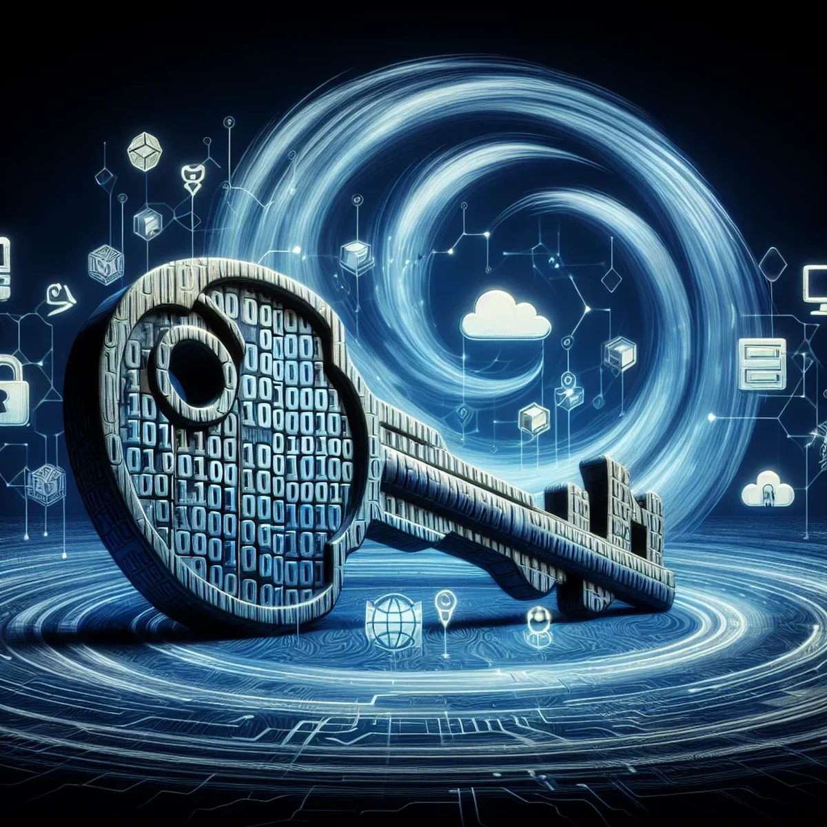 Abstract representation of secure digital authentication