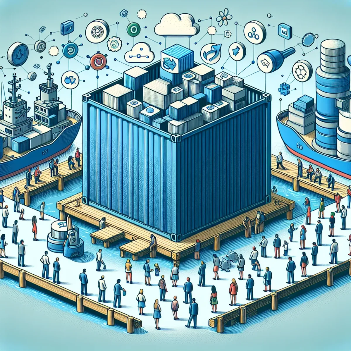 A developer working on Docker in a local environment