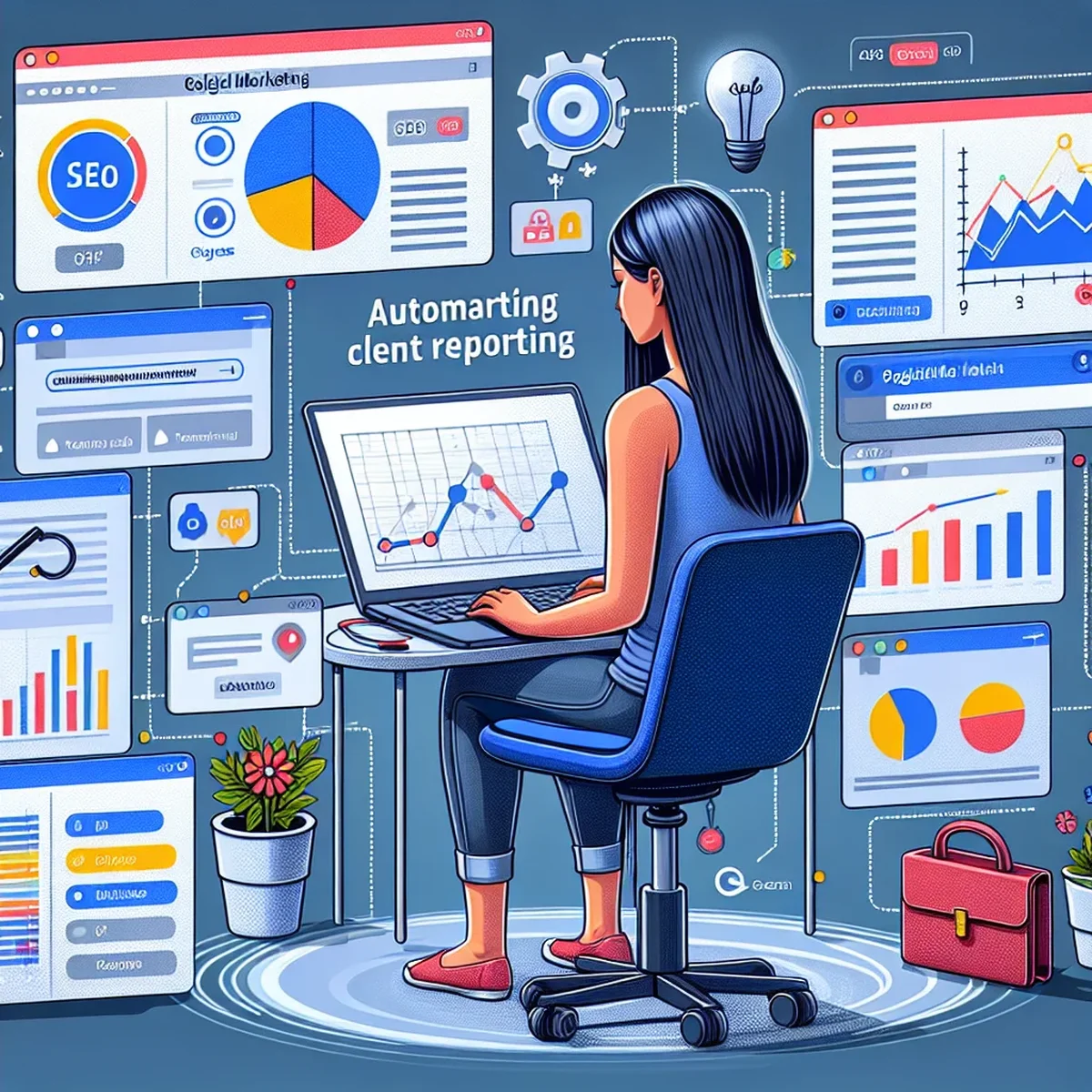 A detailed view of a marketing dashboard in Google Data Studio