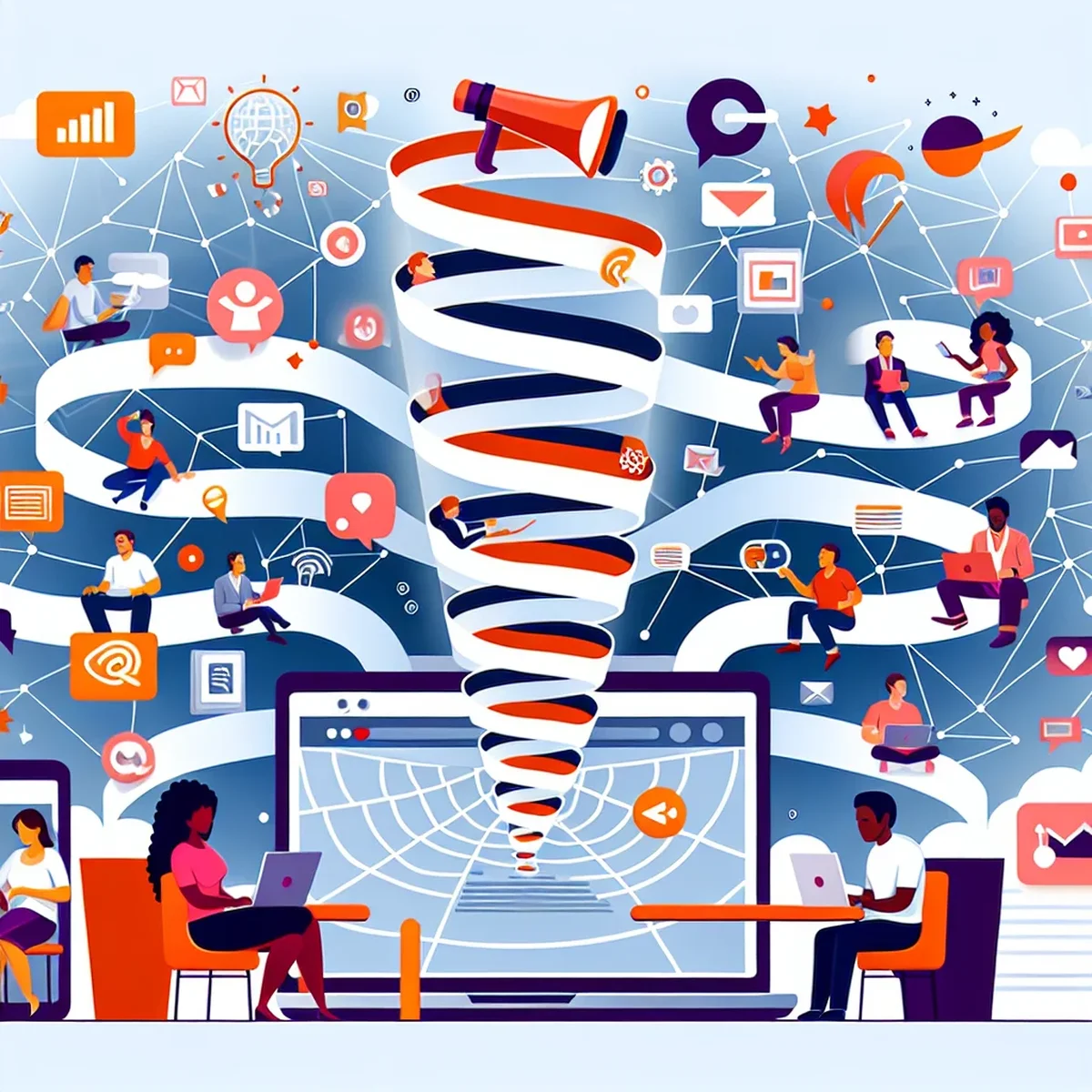 Digital user scrolling through a website with infinite scroll