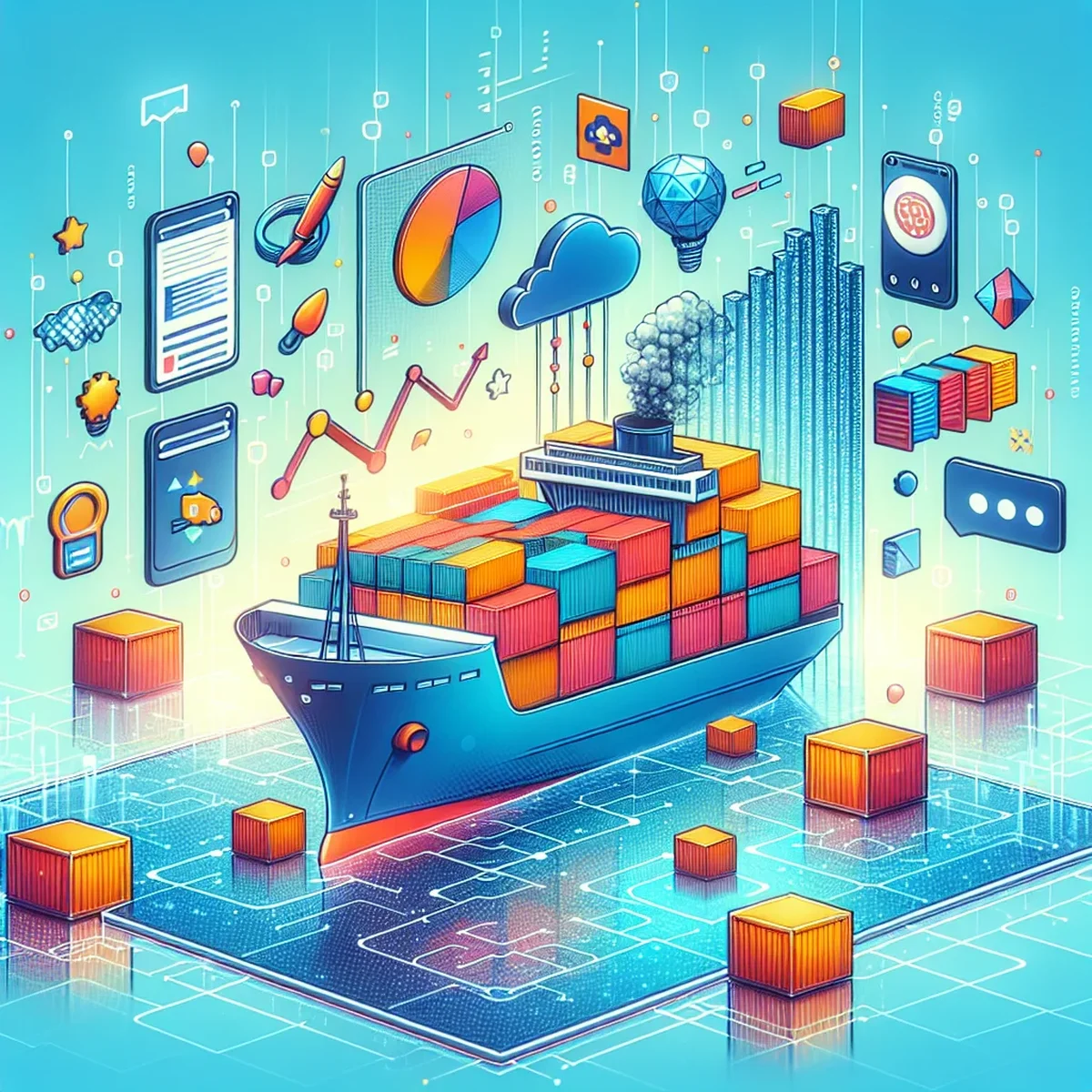 A graphical representation of Kubernetes managing various containers