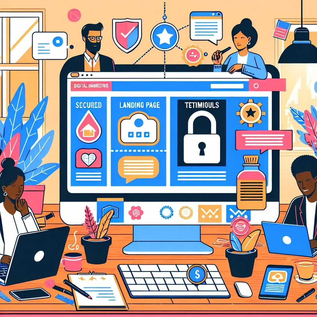 A visually engaging and trustworthy landing page