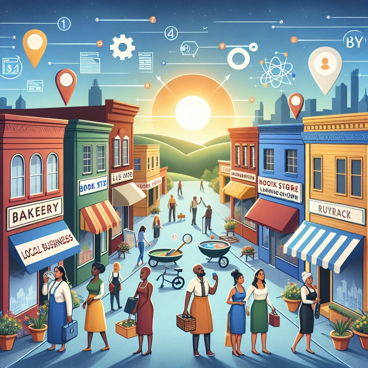 A local store owner optimizing their business online