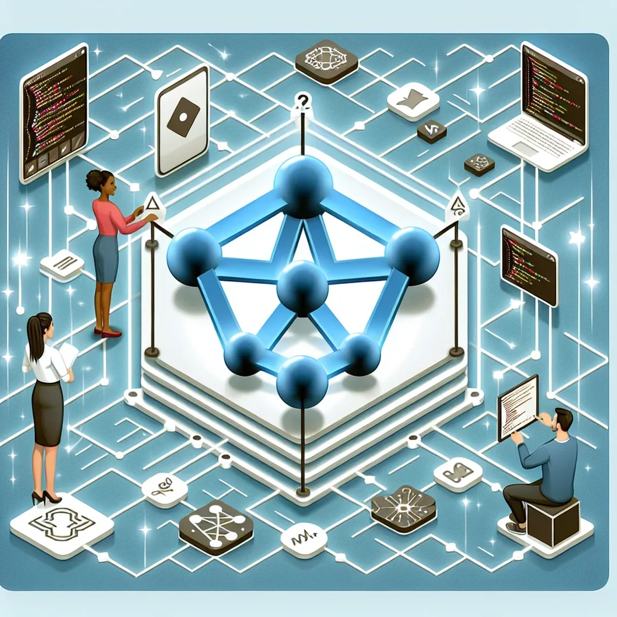Illustrative diagram of Node.js in action within a server environment