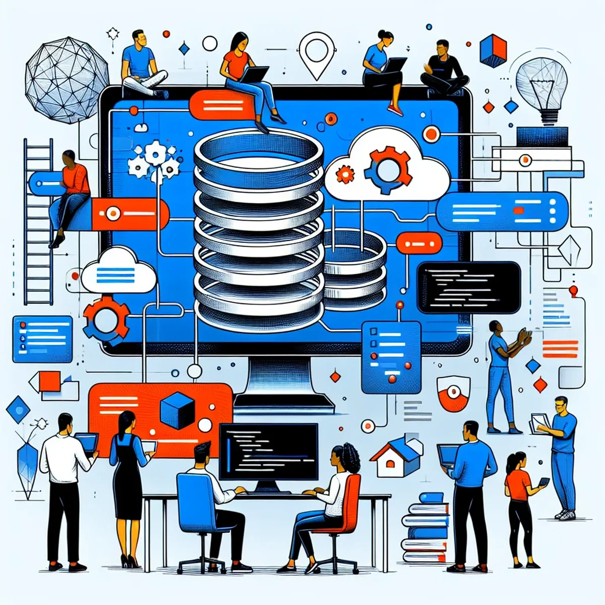A digital marketer analyzing online reputation metrics on a computer