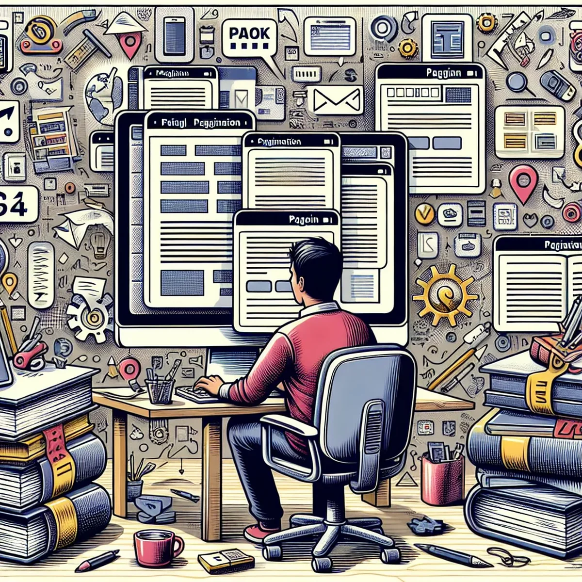 Detailed illustration of pagination on a website interface