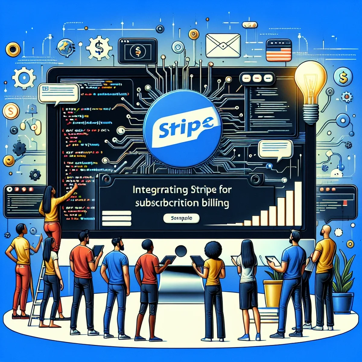 Illustration of digital payment processing