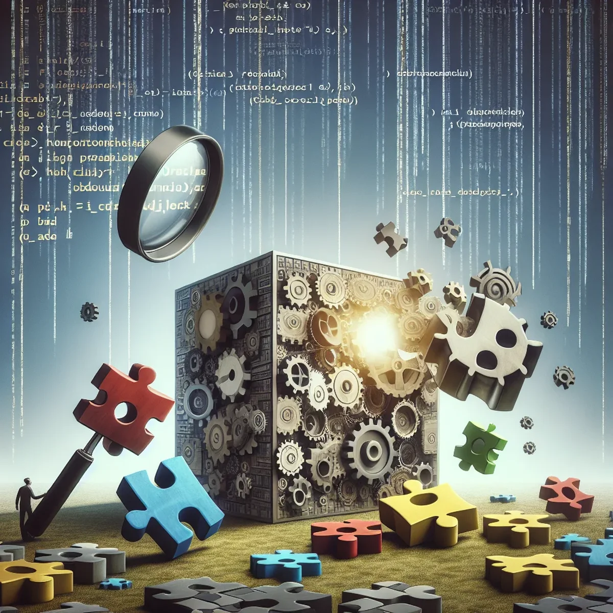 Digital team reviewing code on computer screens