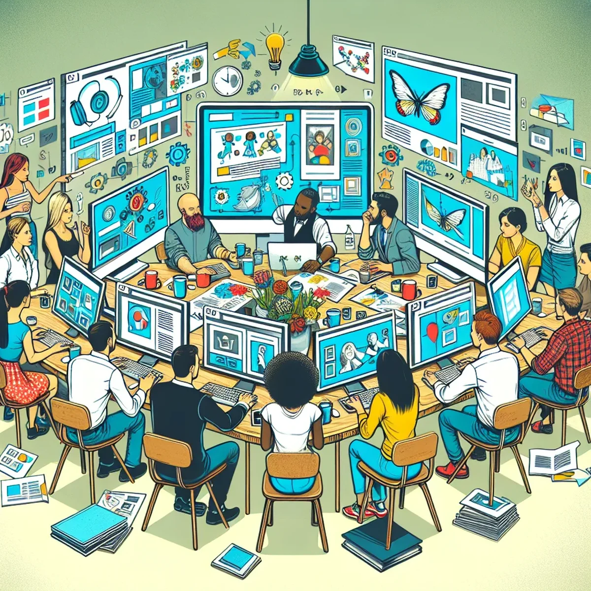 A collage of different devices displaying responsive images