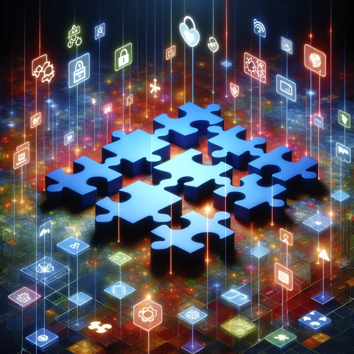 Diagram illustrating secure API integration in a digital network
