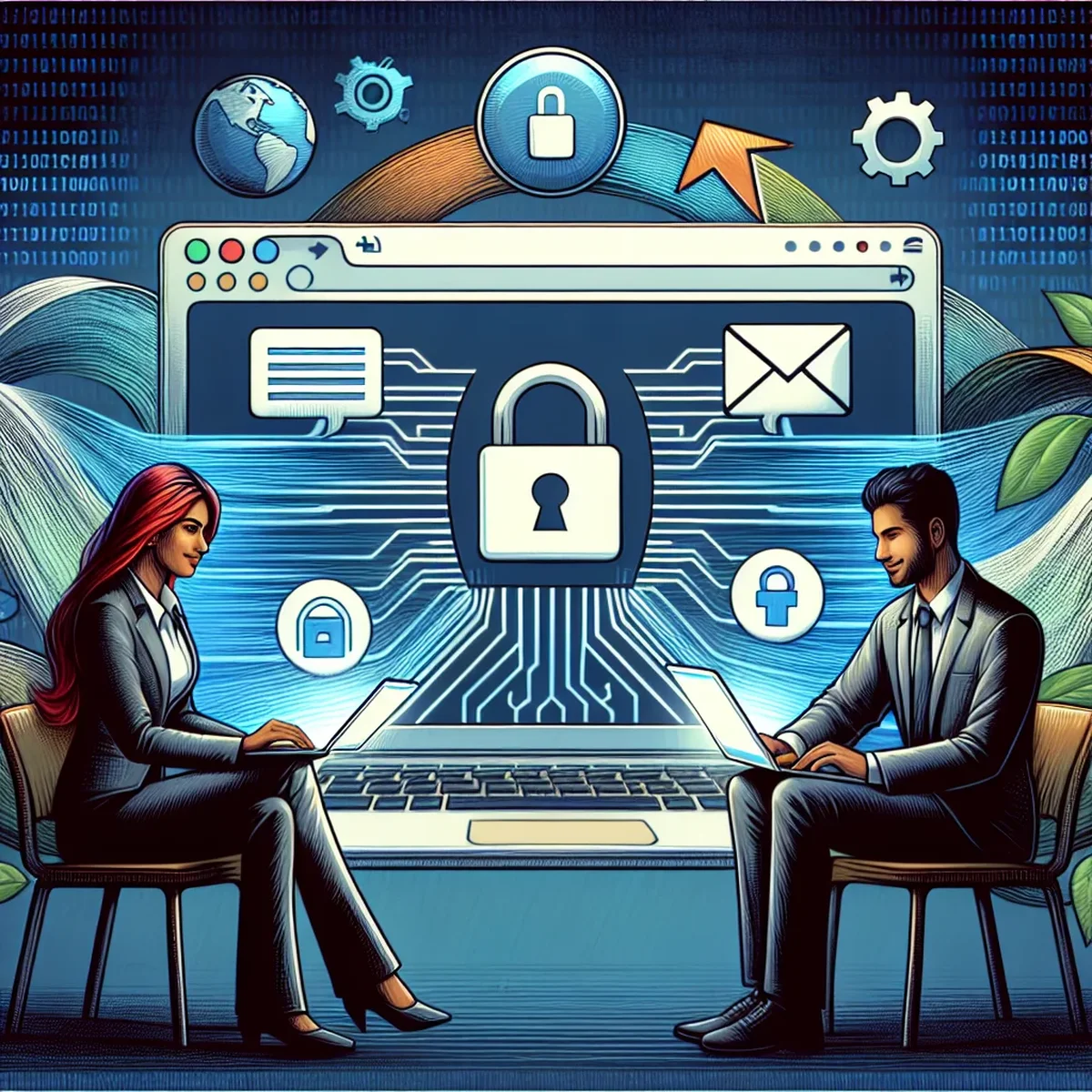 Illustration of a secure HTTPS connection