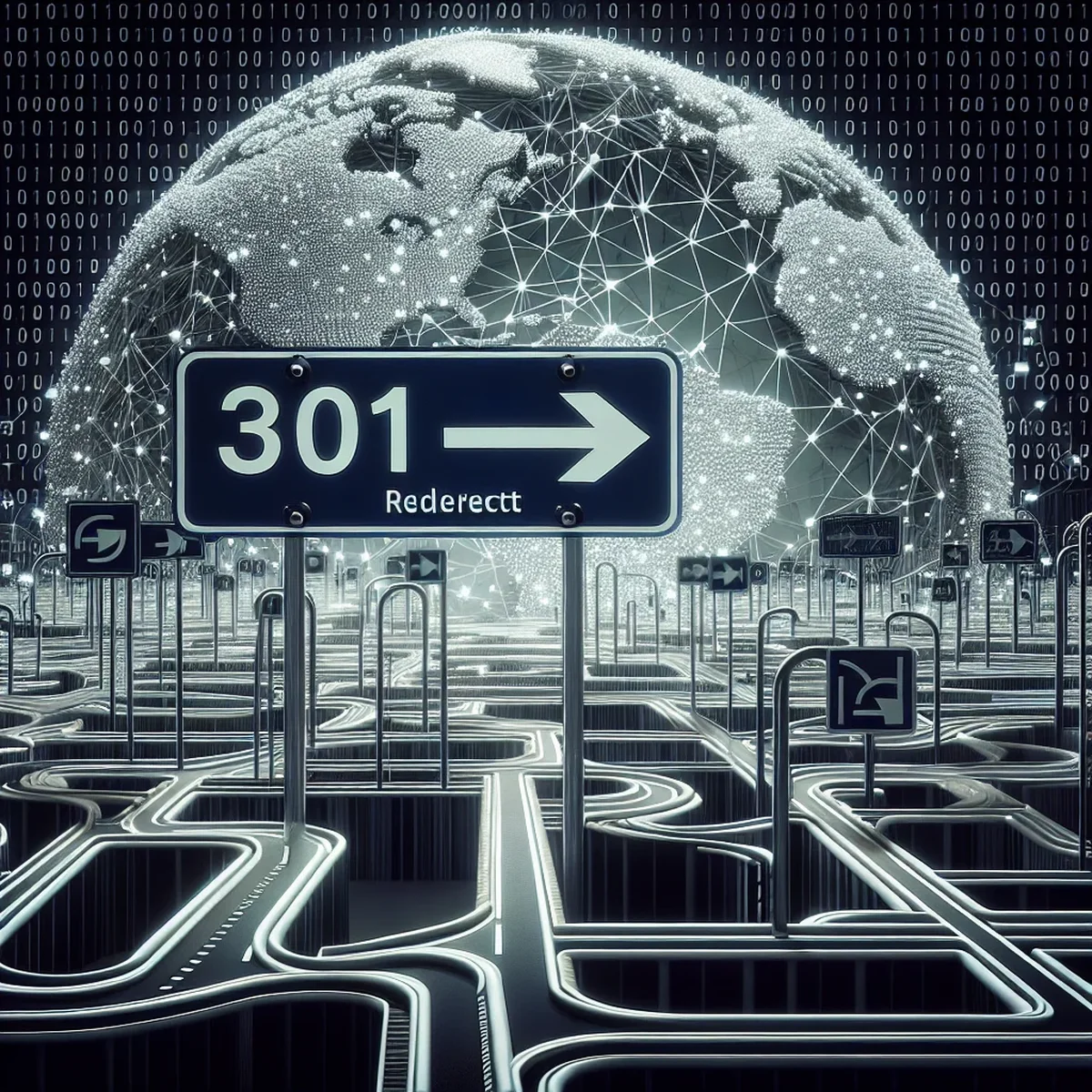 Flowchart illustrating how a 301 redirect works