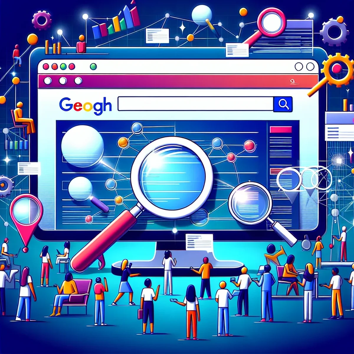 A detailed view of a search engine results page on a computer screen