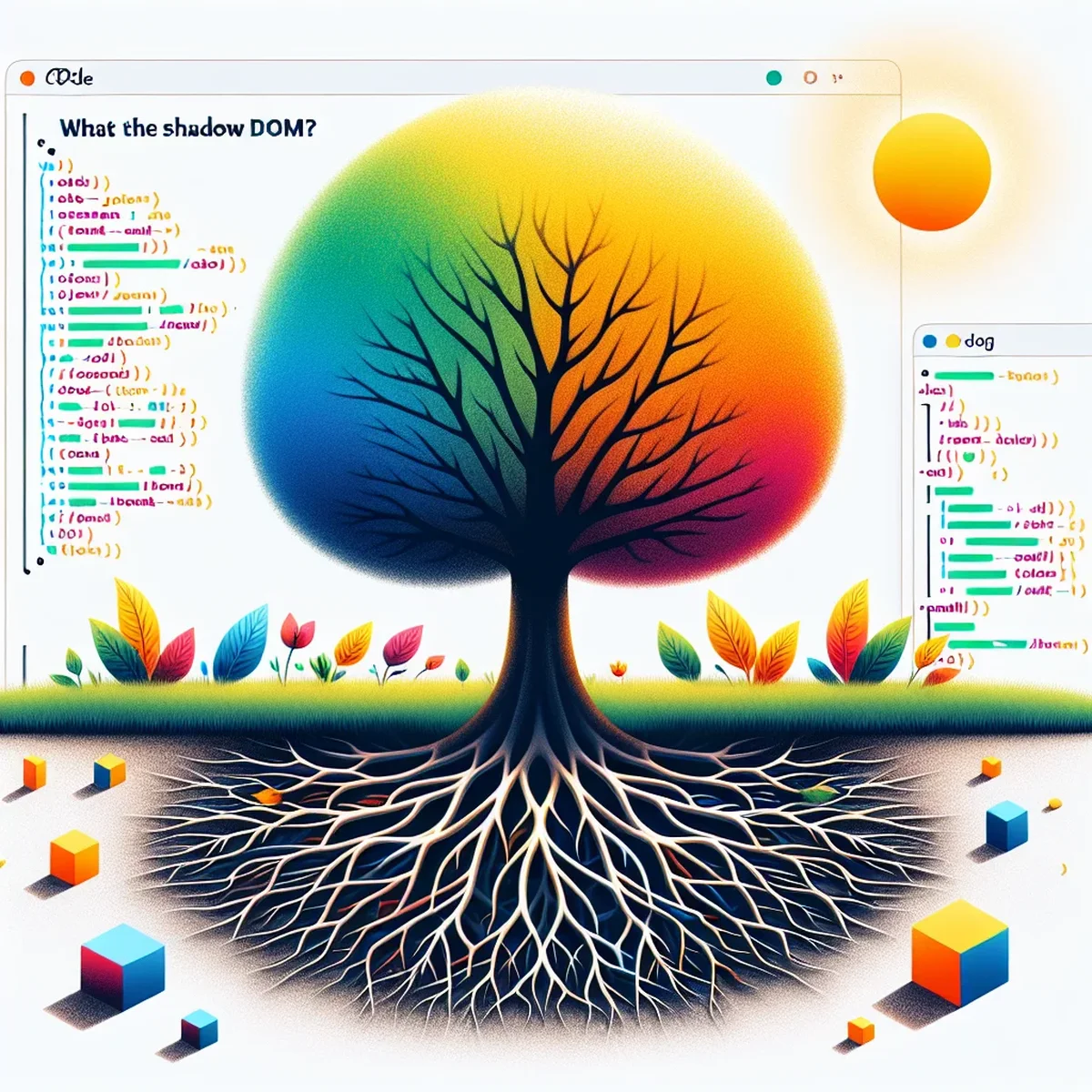 Diagram illustrating the structure of the Shadow DOM in web development