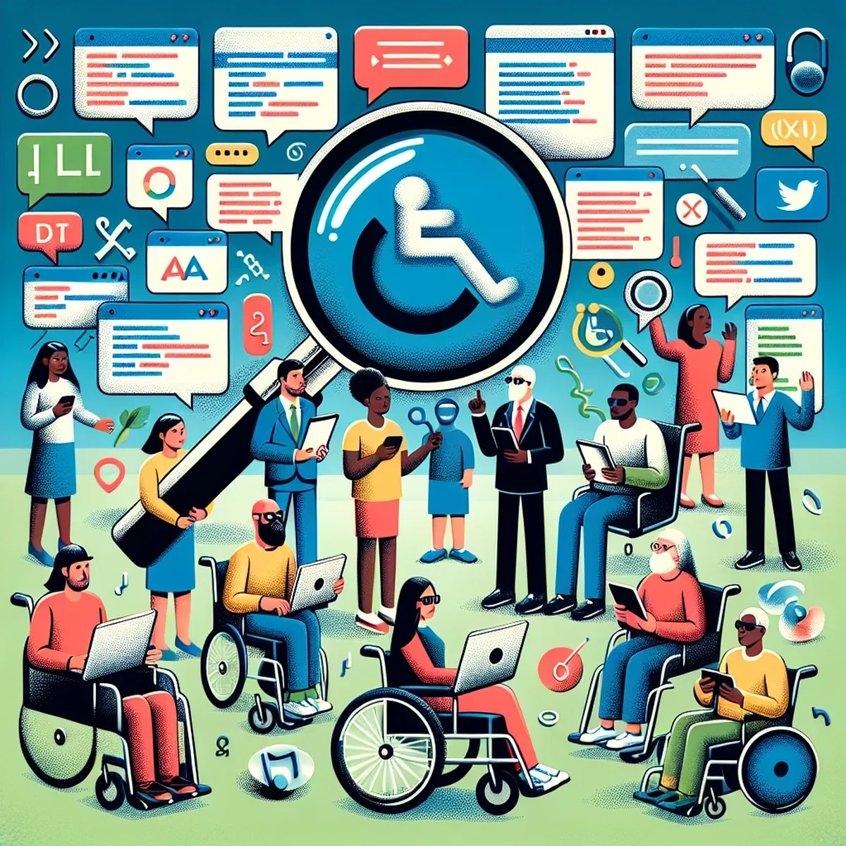 A visually engaging digital interface showcasing accessibility features