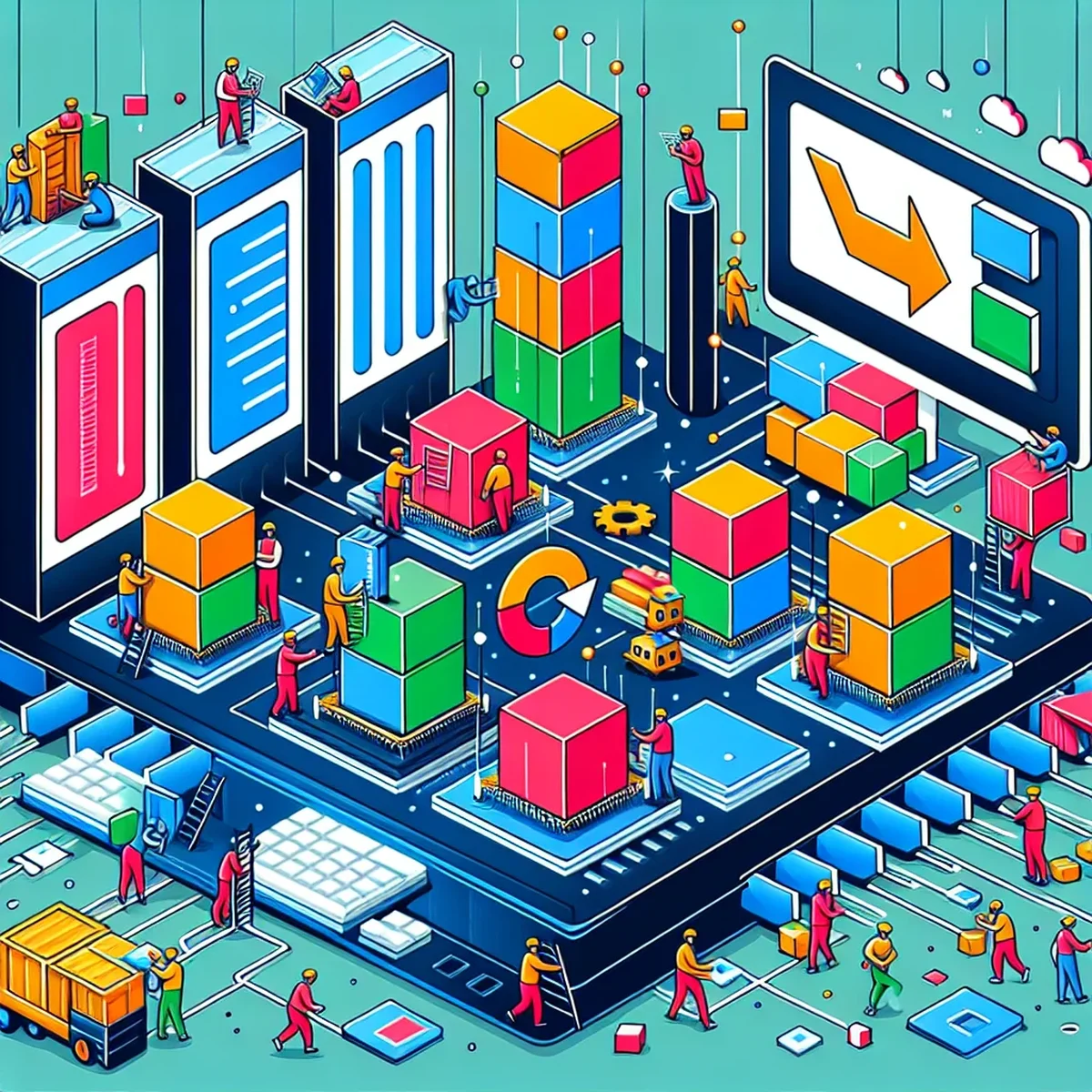 Illustration of data caching mechanism enhancing website speed