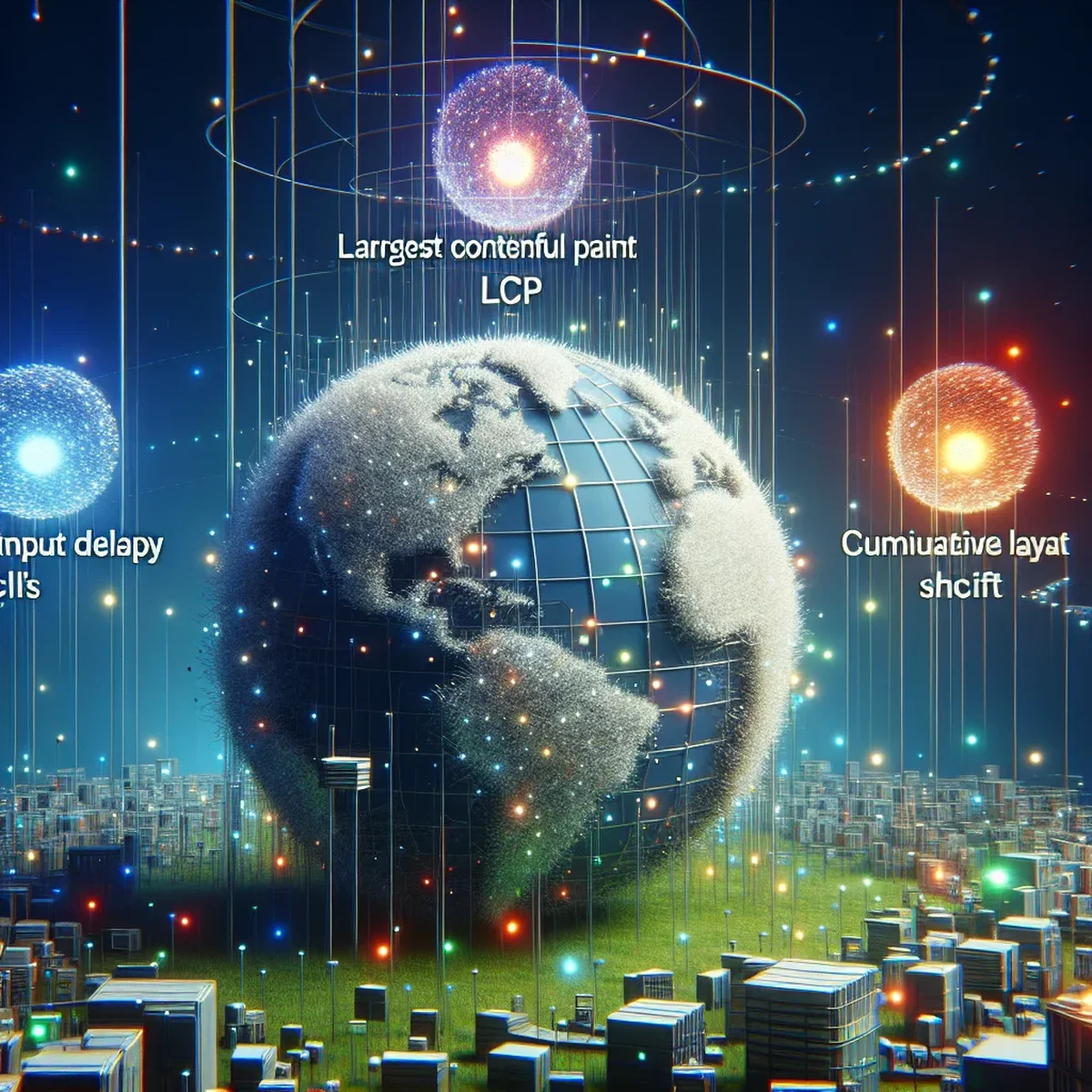 A colorful chart displaying the different Web Vitals metrics