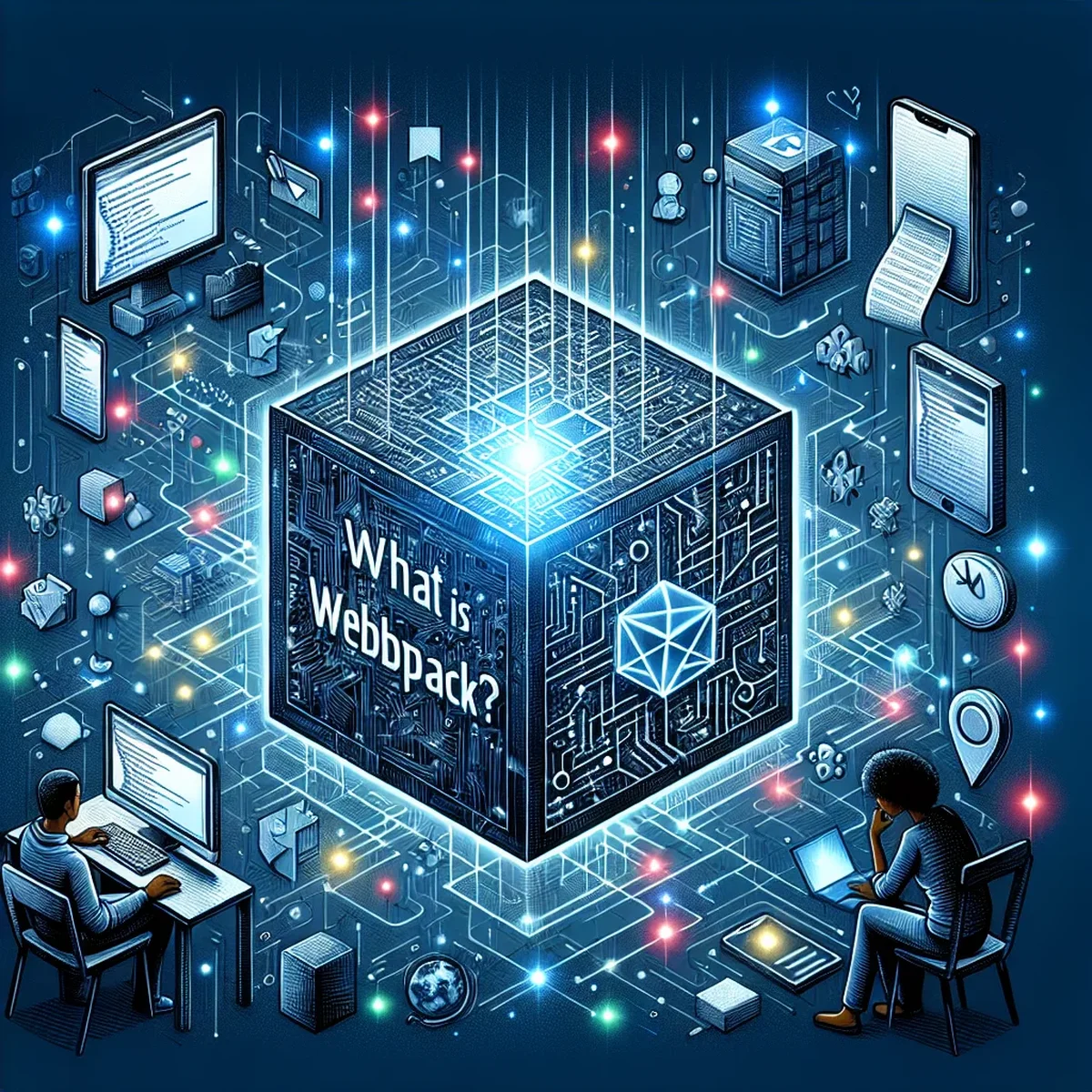 Illustrative diagram showing Webpack in action within web development