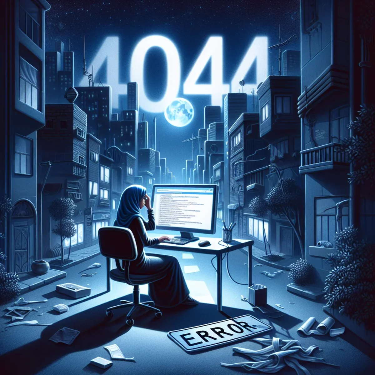 Illustration of a broken link representing a 404 error on a website